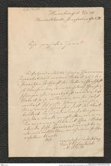 Nachlass Franz Steindachner, Brief von Carl Dambeck an Franz Steindachner (03.12.1879), Inv.Nr. 90.01, Seite 1